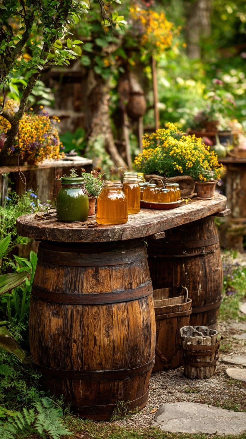  Build a Barrel Table for Open-Air Fermenting