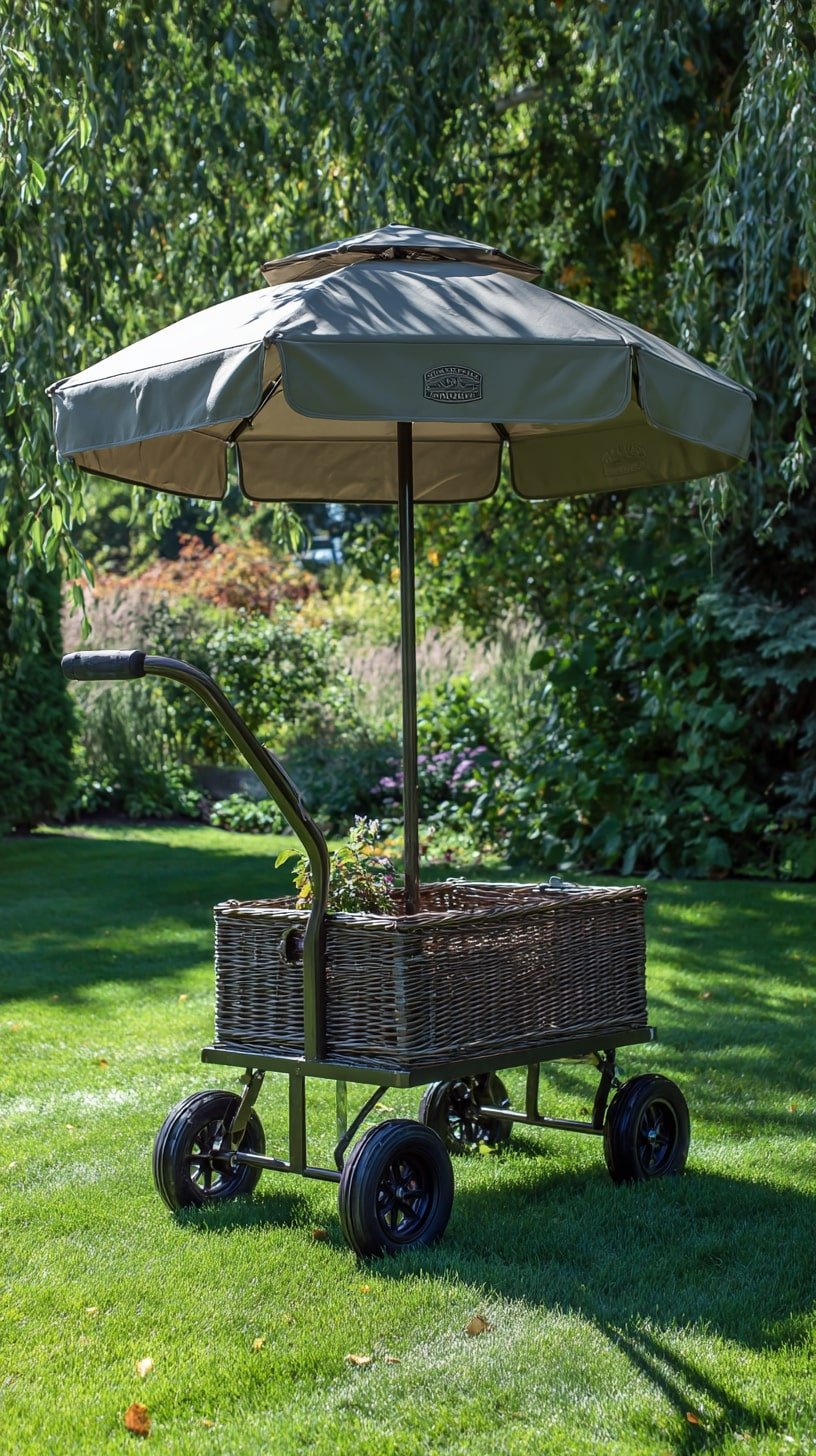 4.Mount a Canopy to a Garden Wagon for Mobile Shade On Demand