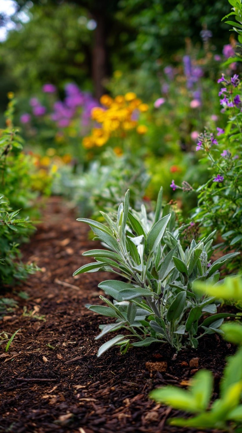 Line Garden Paths with Silver-Leaf Sage for Texture and Resilience