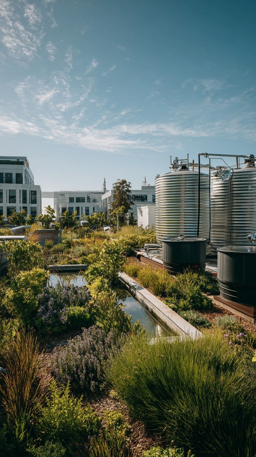 Combine Wetland Beds with Rooftop Tanks for Closed-Loop Ferment Support