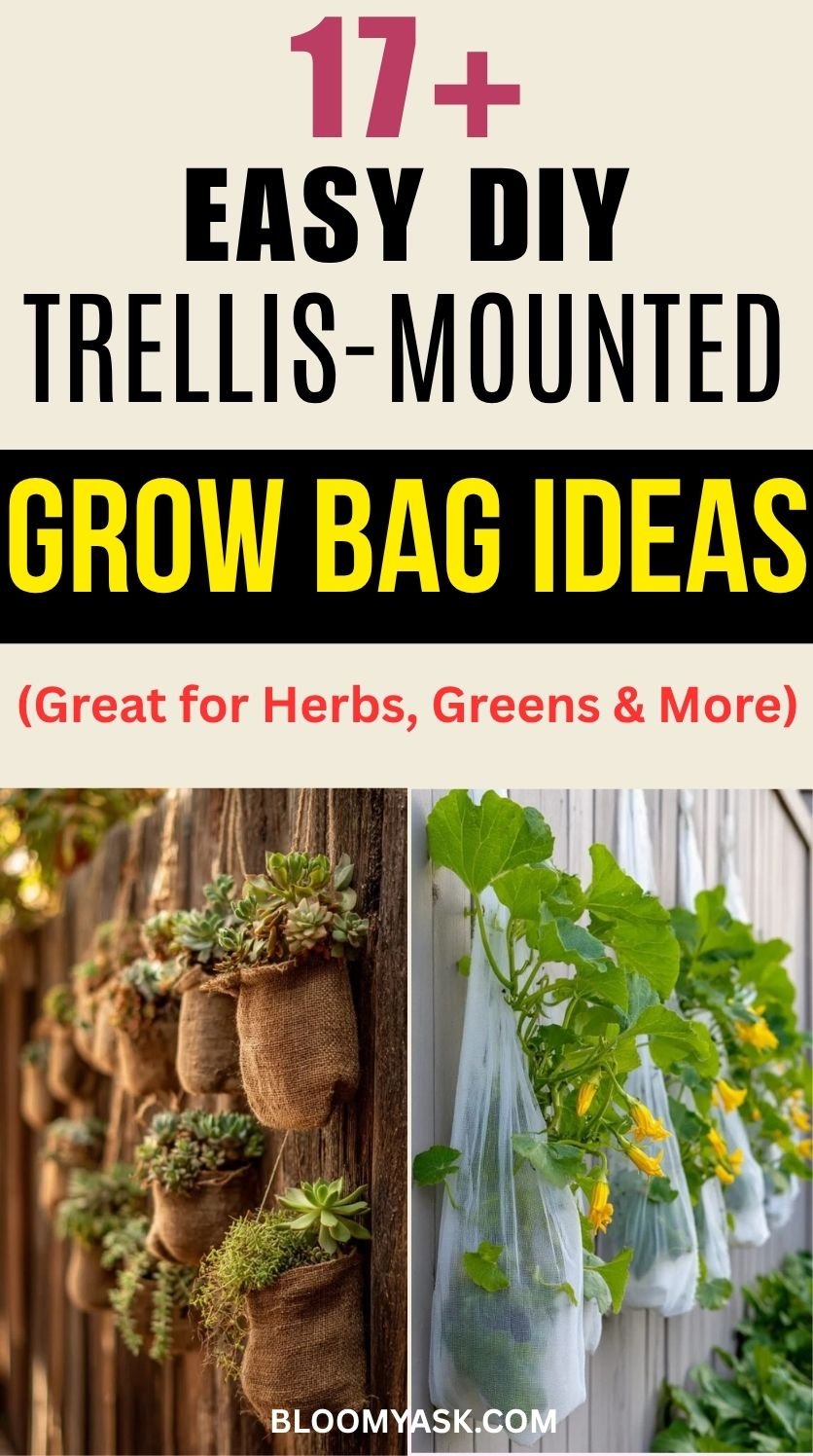 17+ DIY Trellis-Mounted Grow Bag Ideas (Great for Herbs, Greens & More)