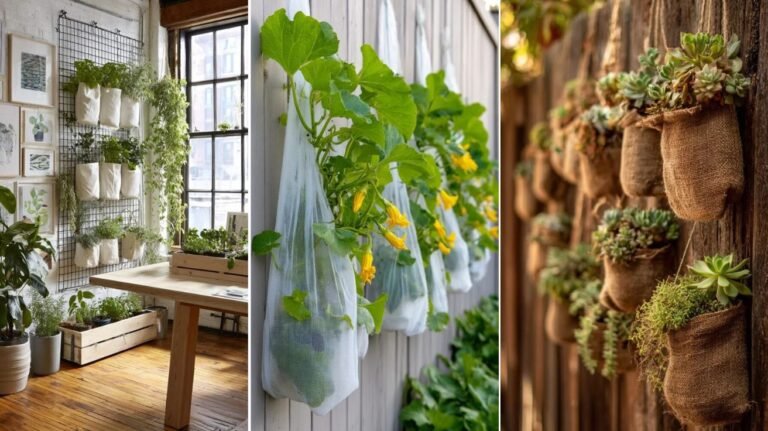 Trellis-Mounted Grow Bag Ideas